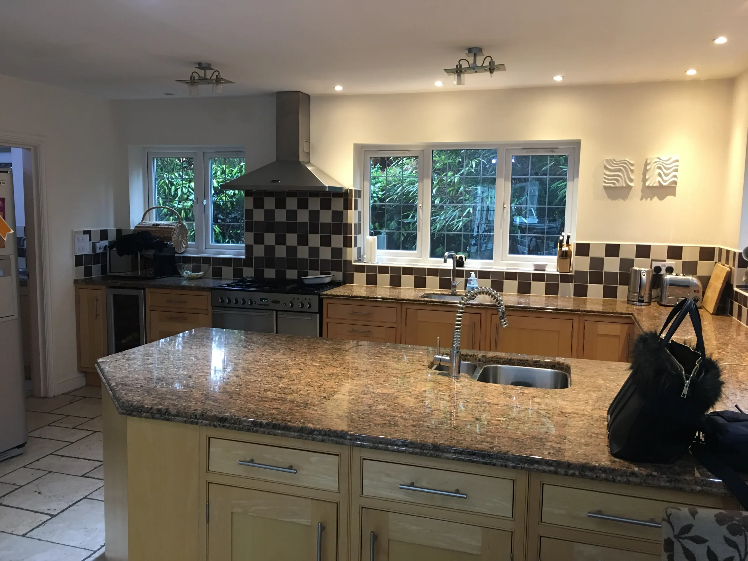 ‘Before' shot of the existing kitchen as a dark space with minimal views