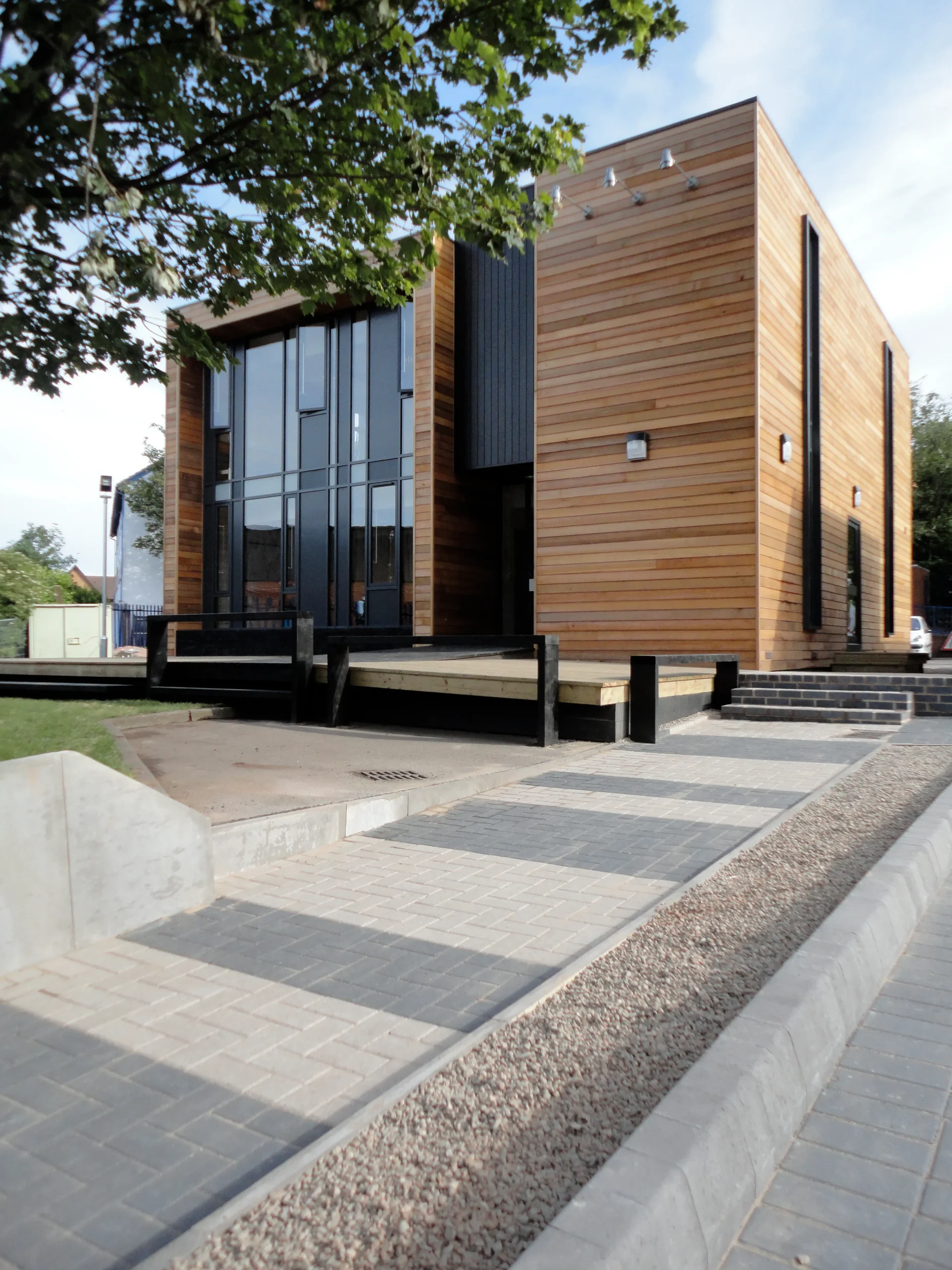 School satellite building providing facilities for 6th form (portrait)
