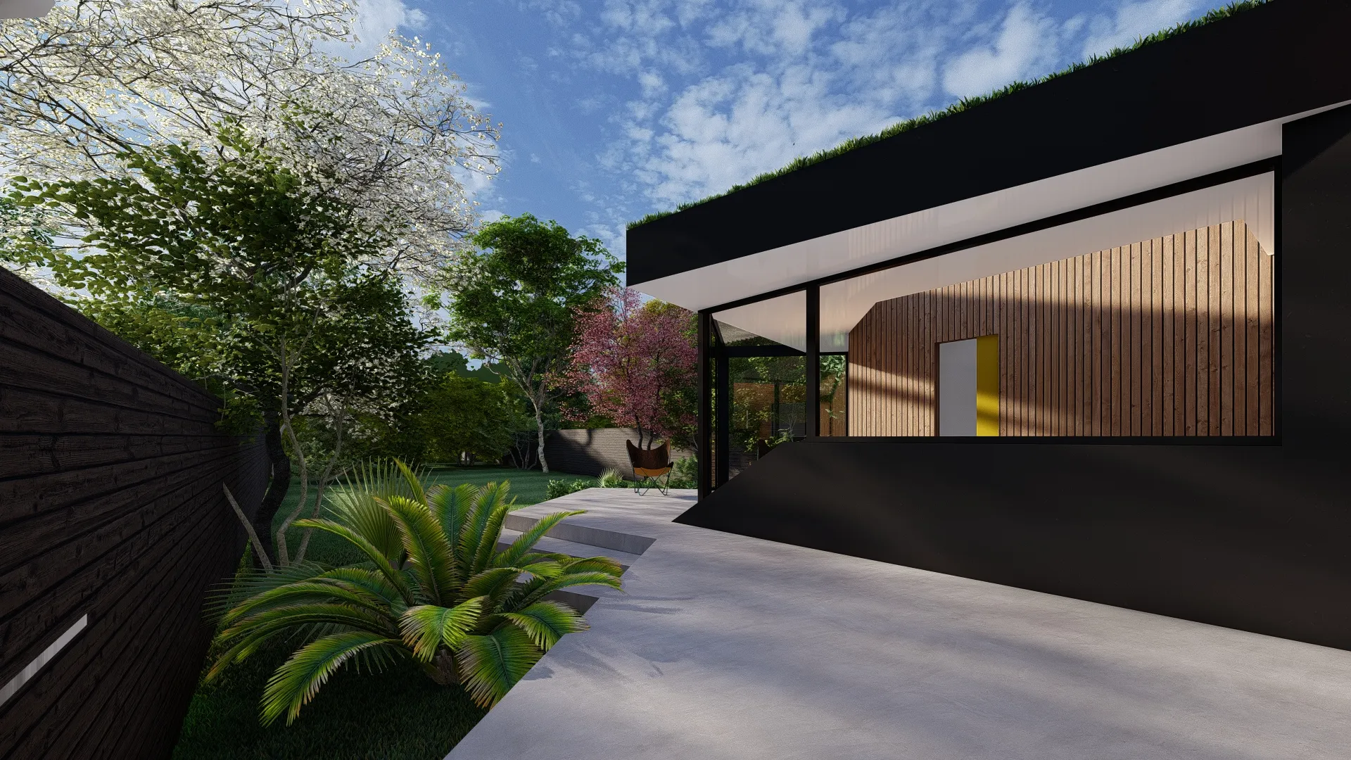 Visual of proposed extension views from lounge