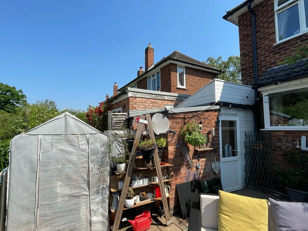 ‘Before’ shot of the rear where the proposed extension will be located