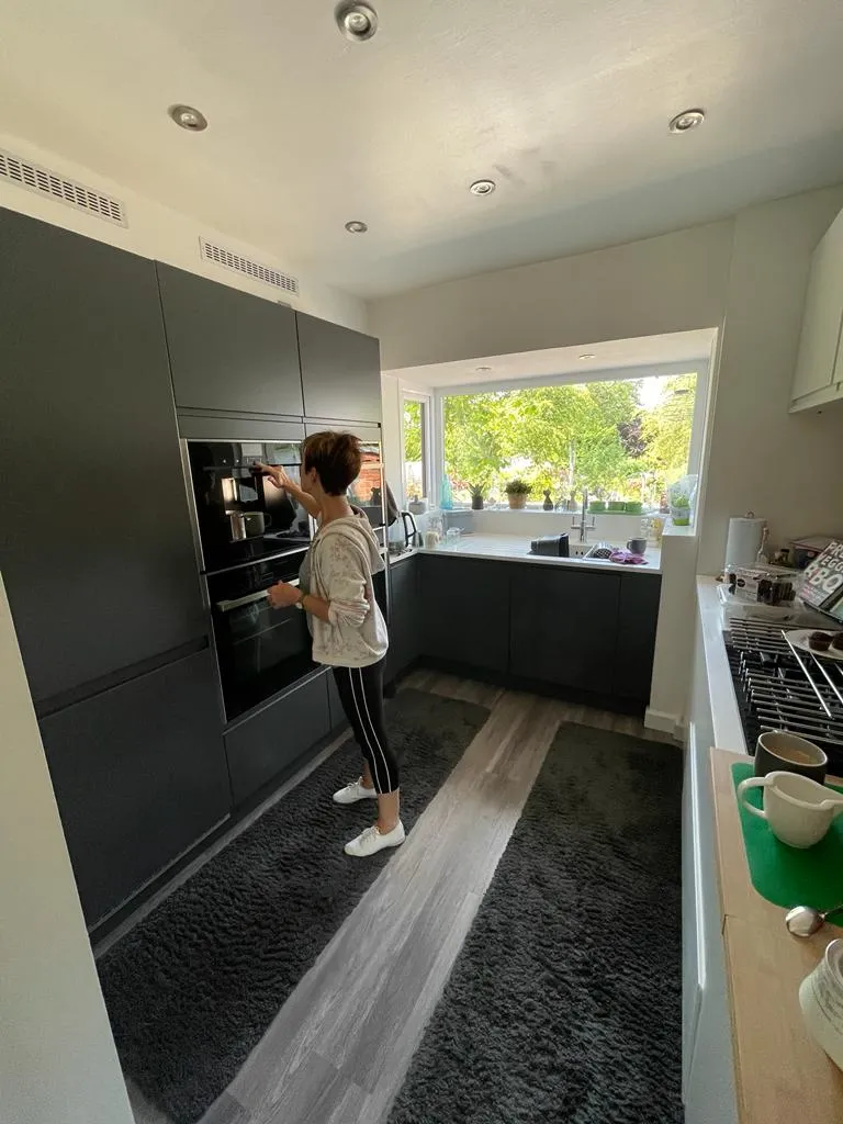 ‘Before’ shot of the kitchen that will lead into the extension