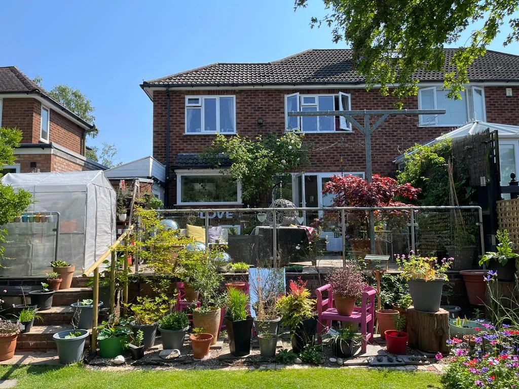 ‘Before’ shot of the rear of the house