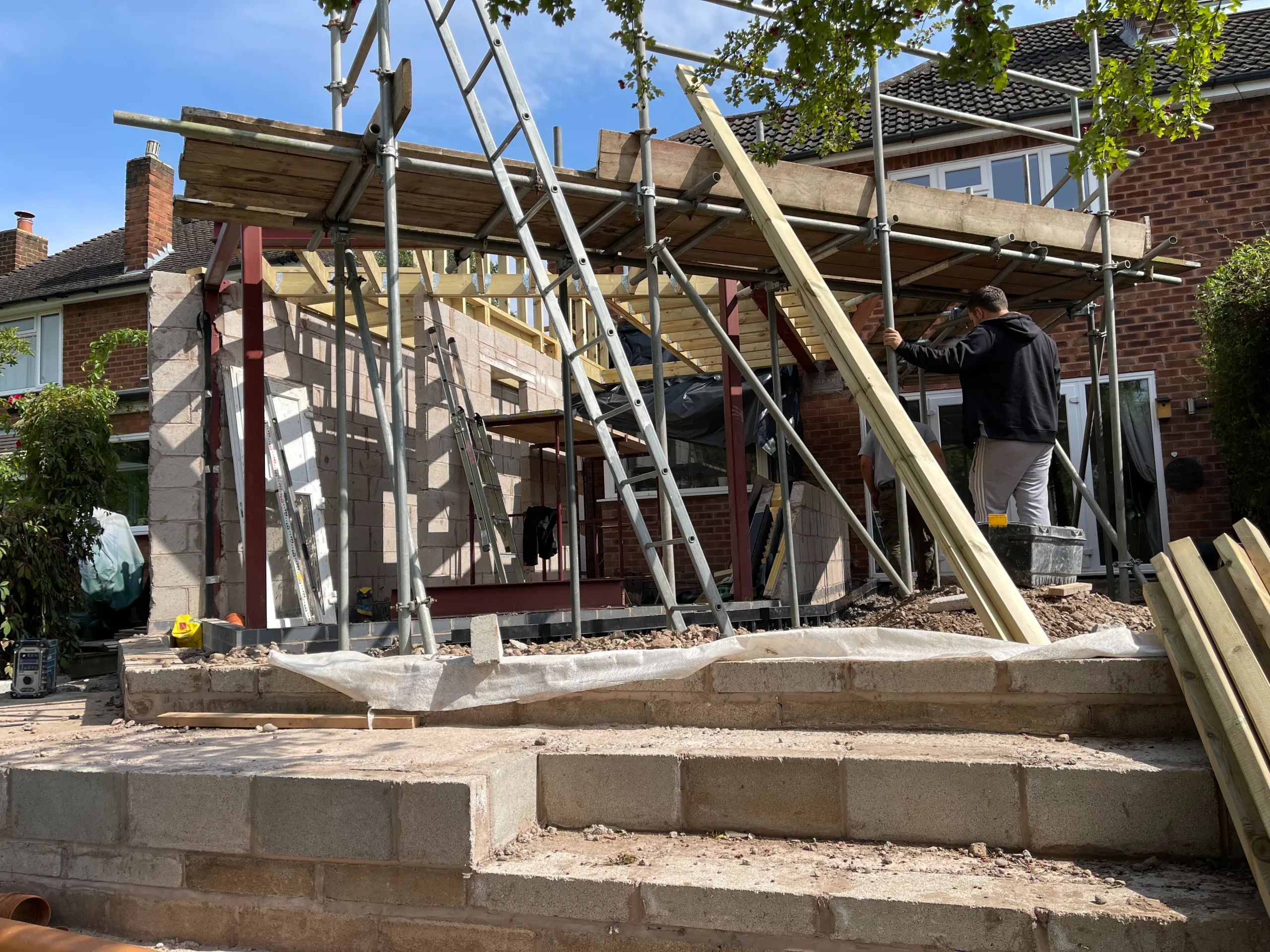 Extension taking shape on site