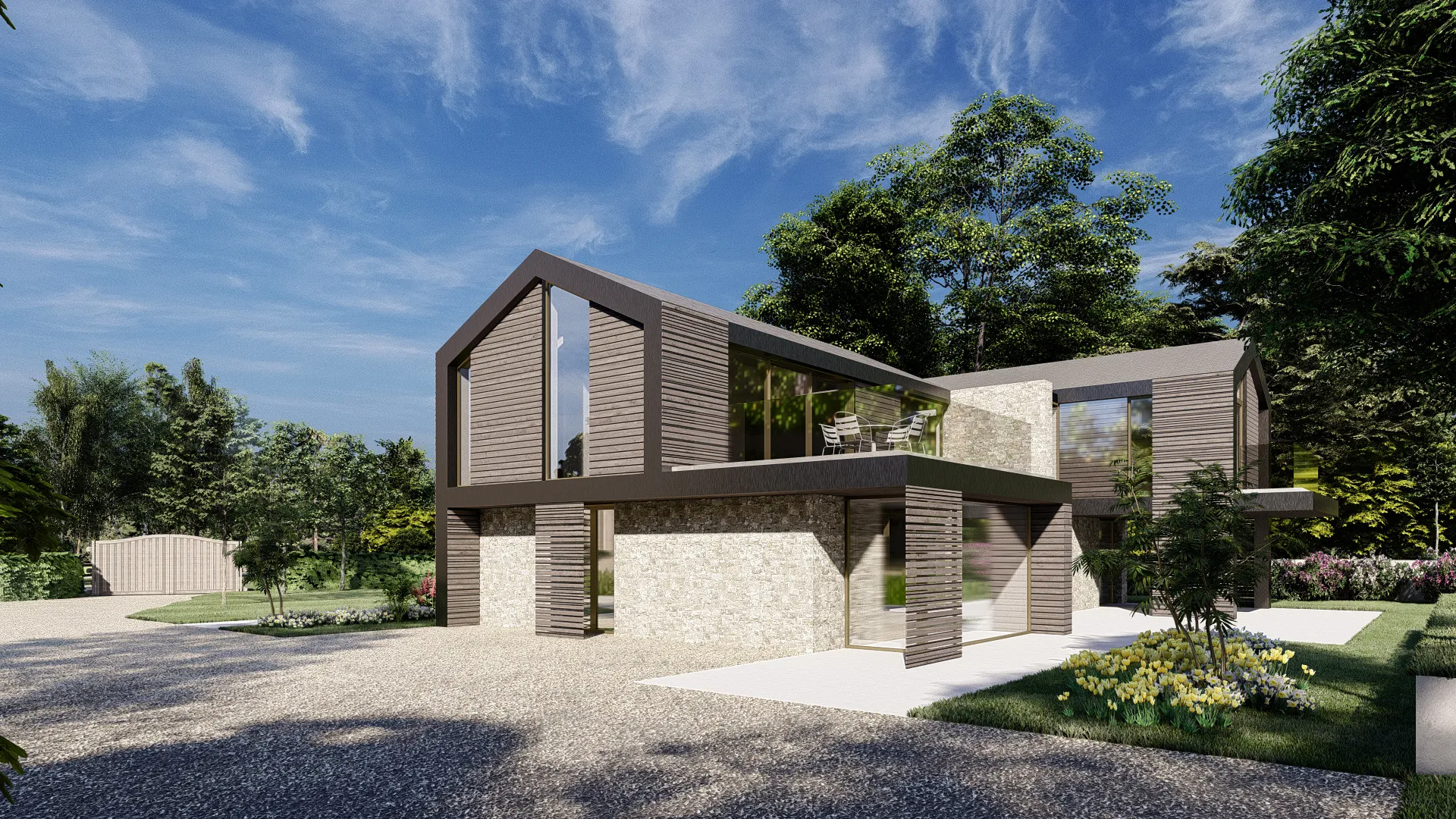 Visual showin the side of the proposed dwelling