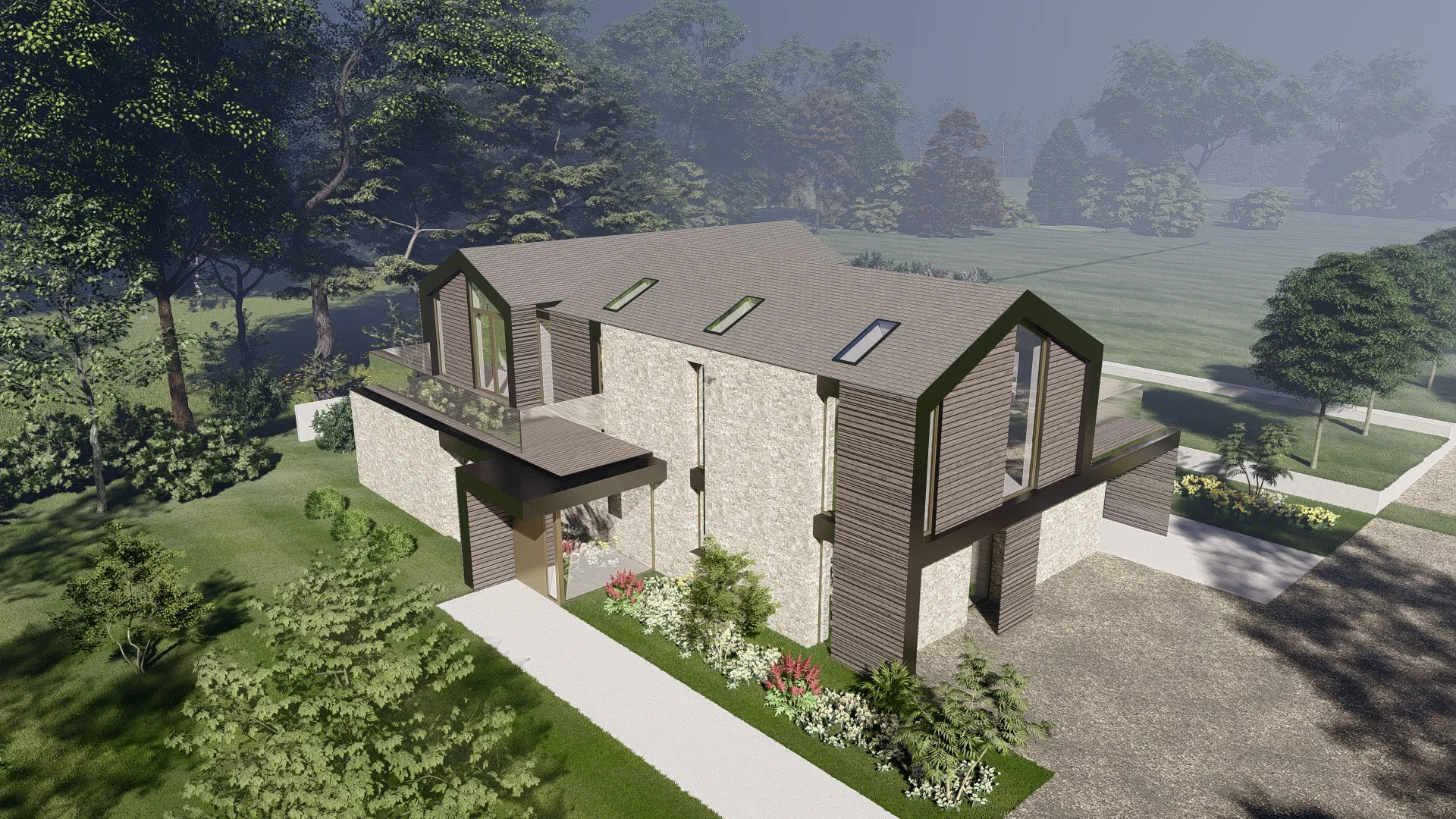 Visual showing high level view of building frontage