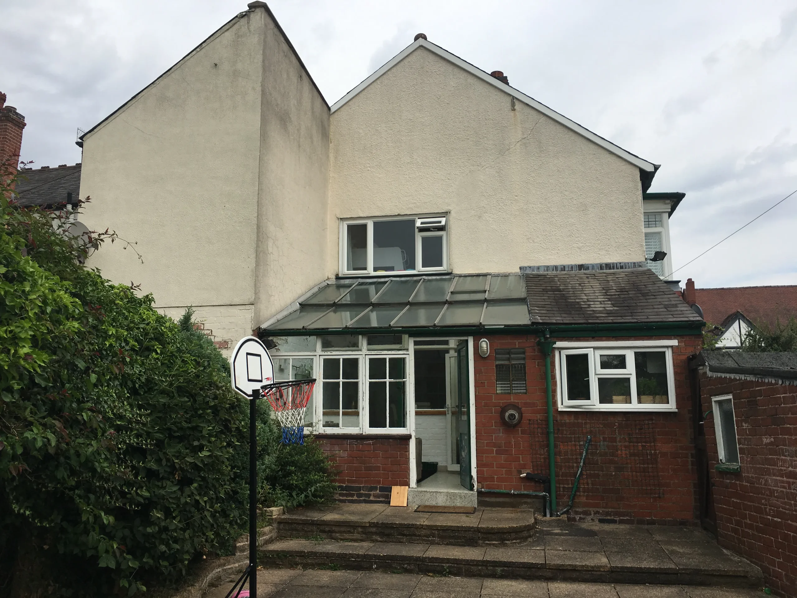 ‘Before’ photo of the rear of the dwelling