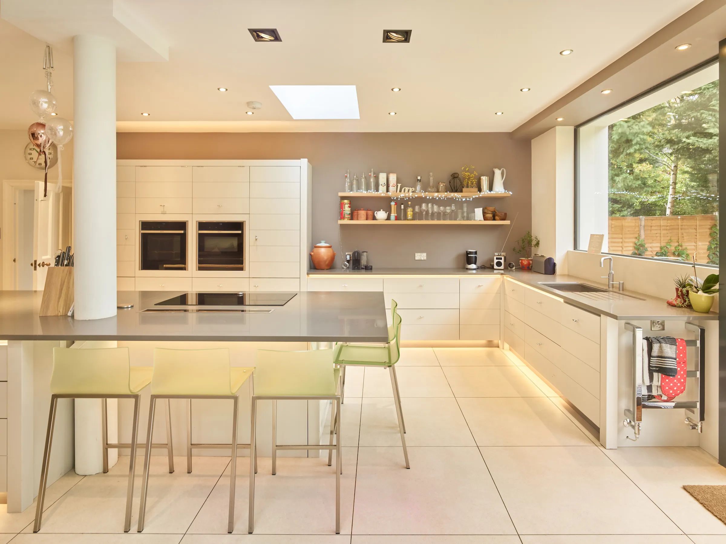 Open plan kitchen with kitchen island