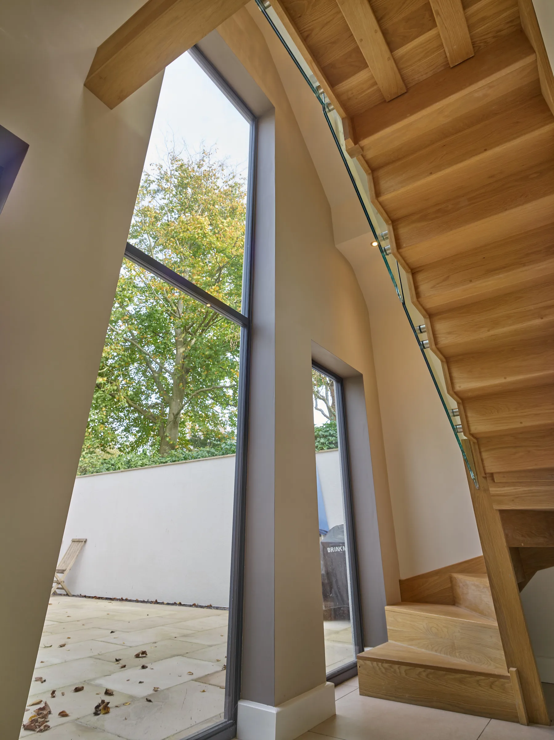 New timber stair provides access to annexe mezzanine