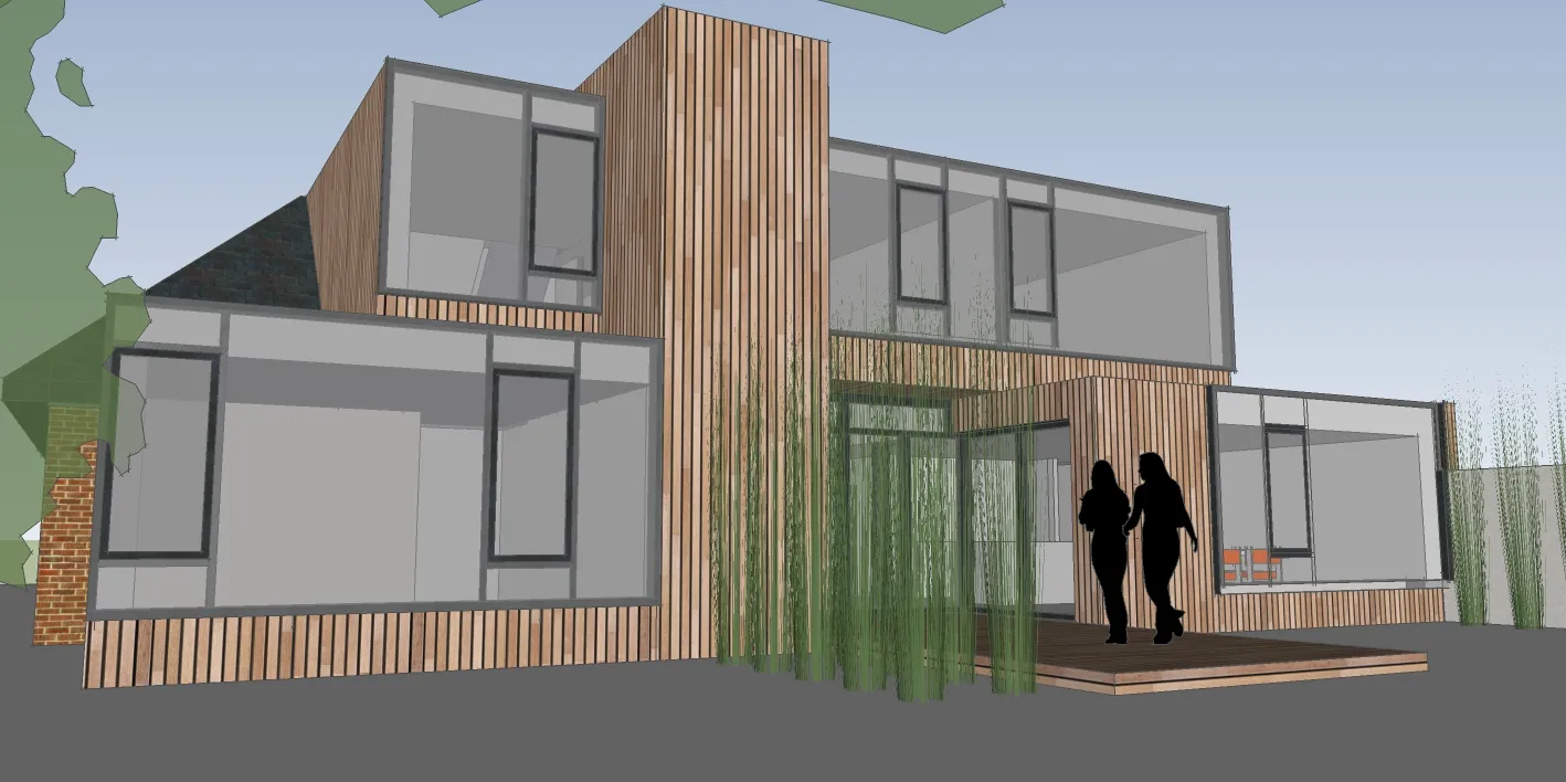Sketch view of concept for rear of dwelling