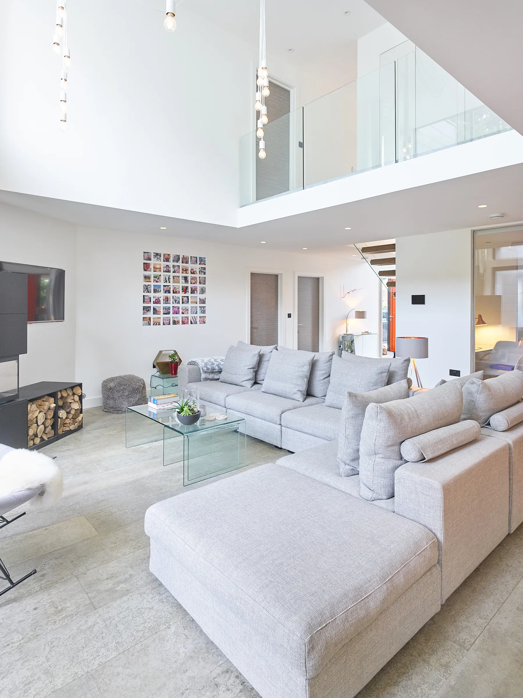 Lounge set within double height atrium