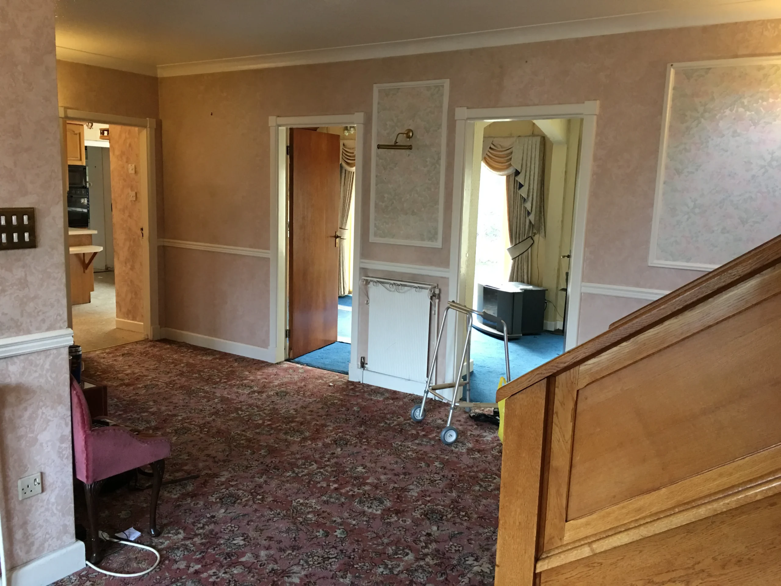 ‘Before’ photograph of the entrance hall