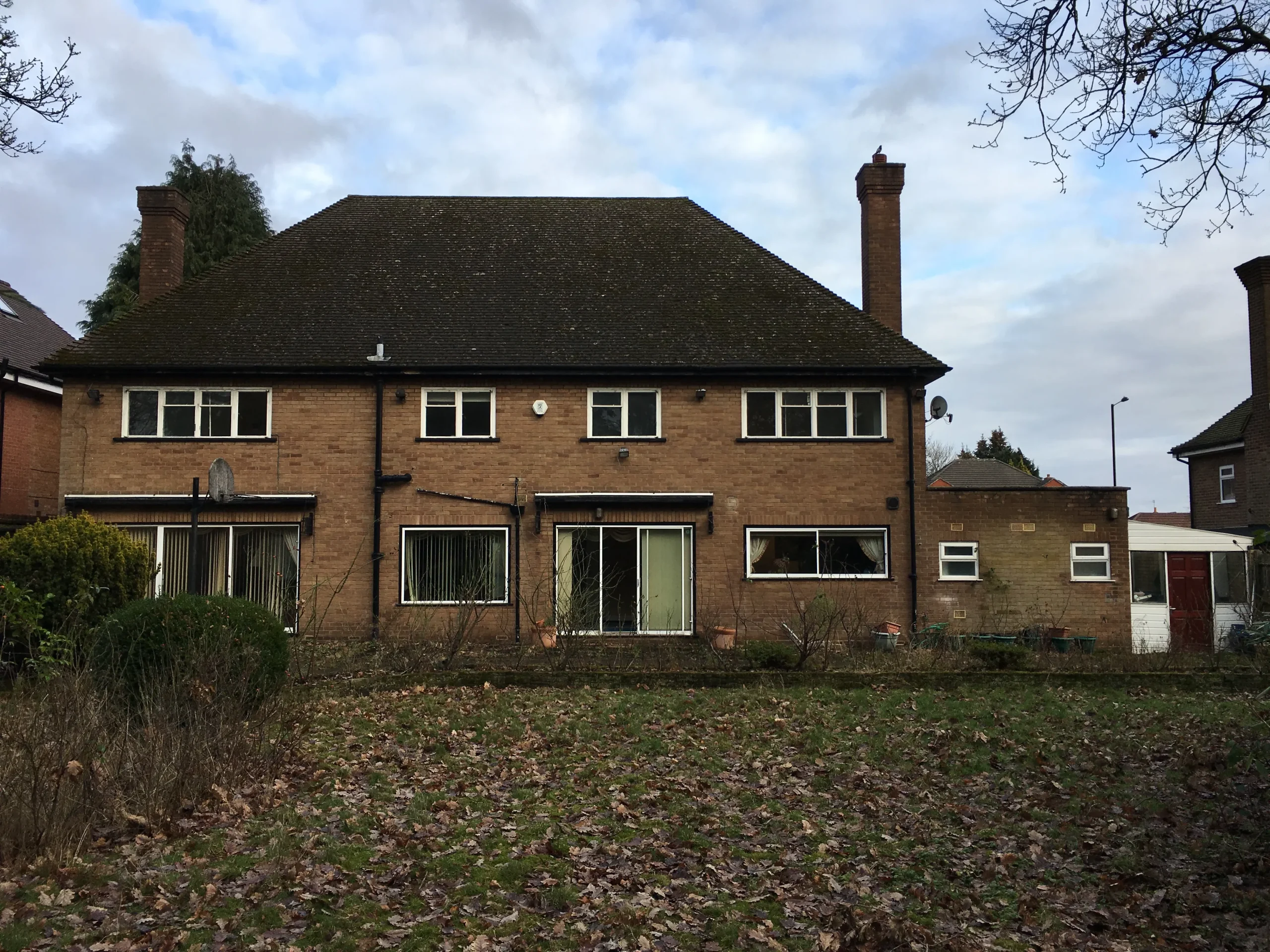 ‘Before’ photograph of the back of the house