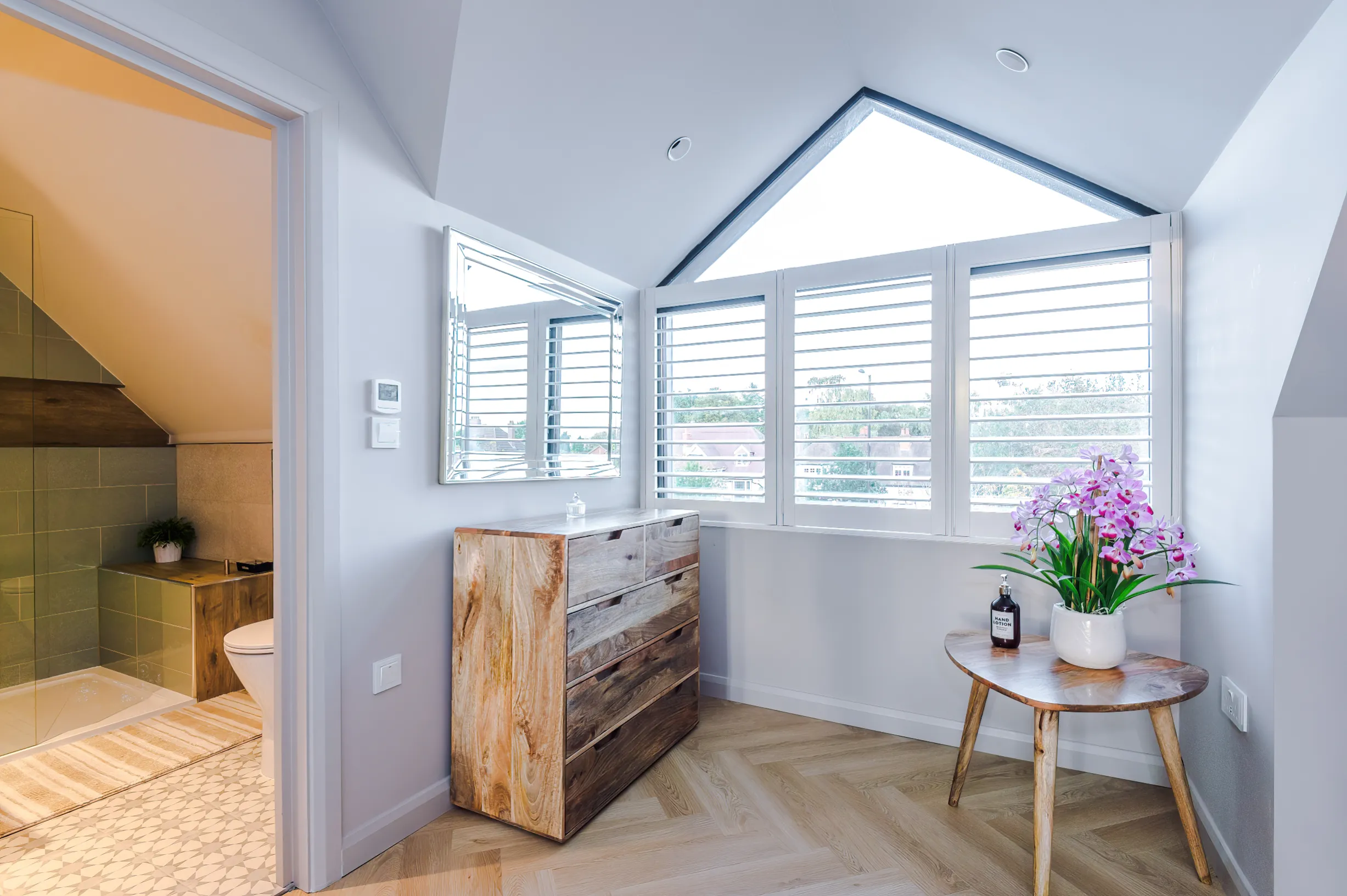 Loft room benefiting from a pitched dormer at the front of the dwelling.