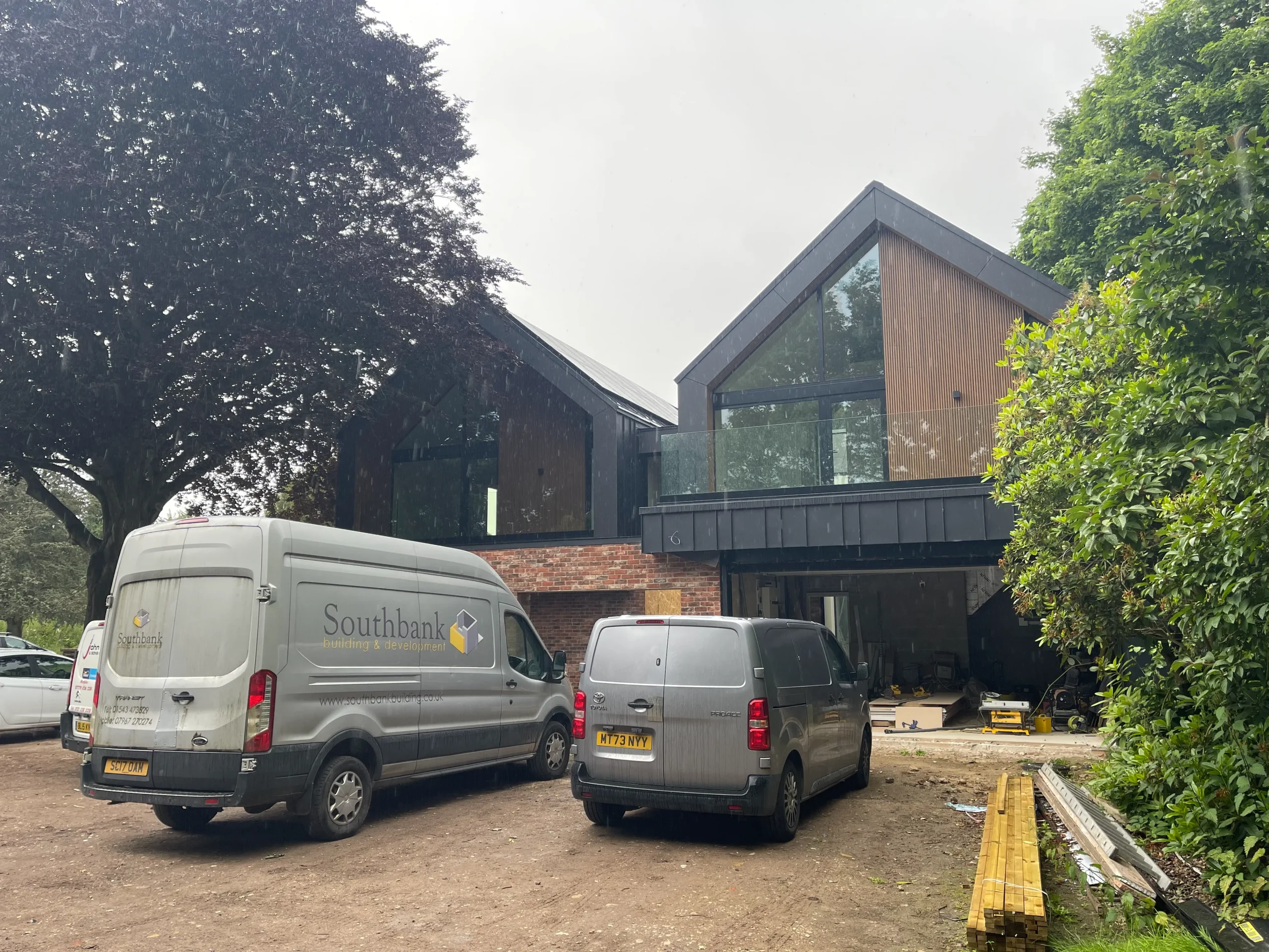 View showing almost complete dwelling frontage