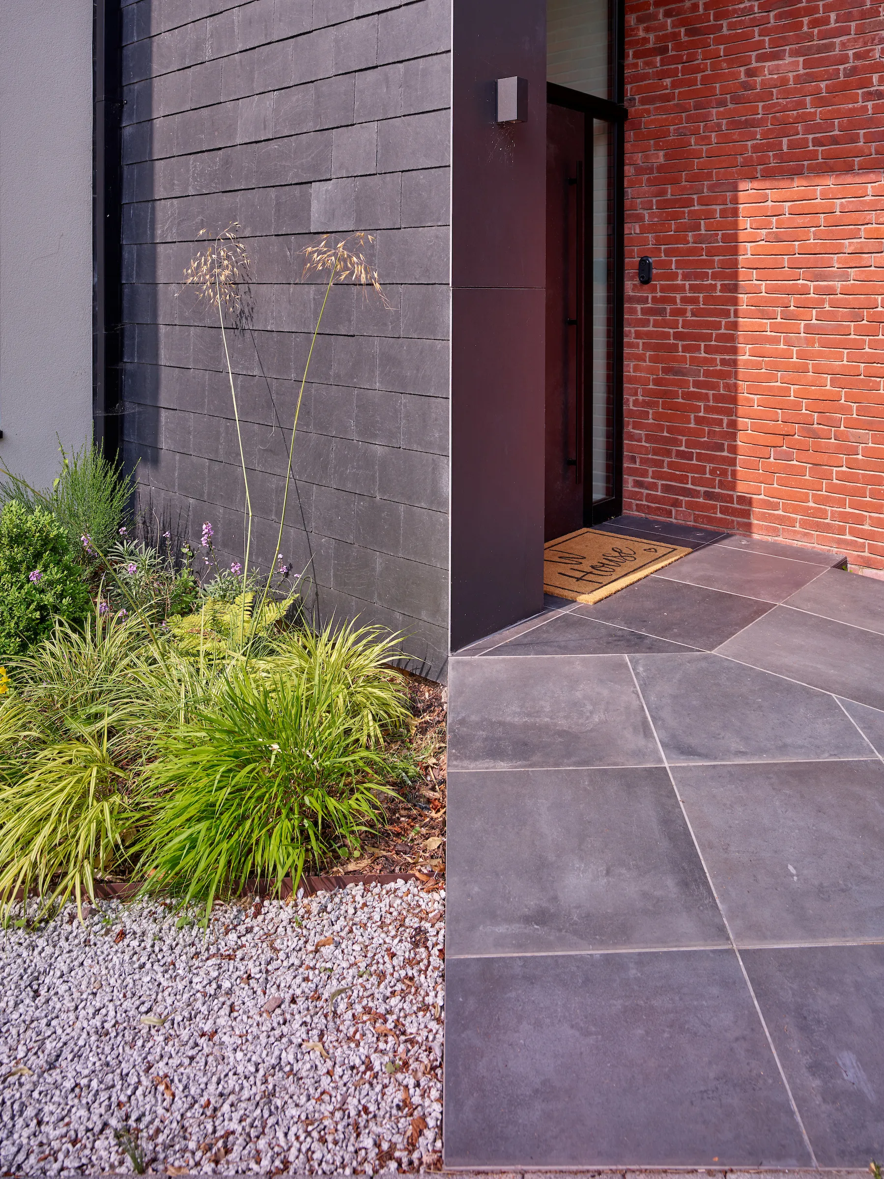 Entrance approach where landscape meets architecture