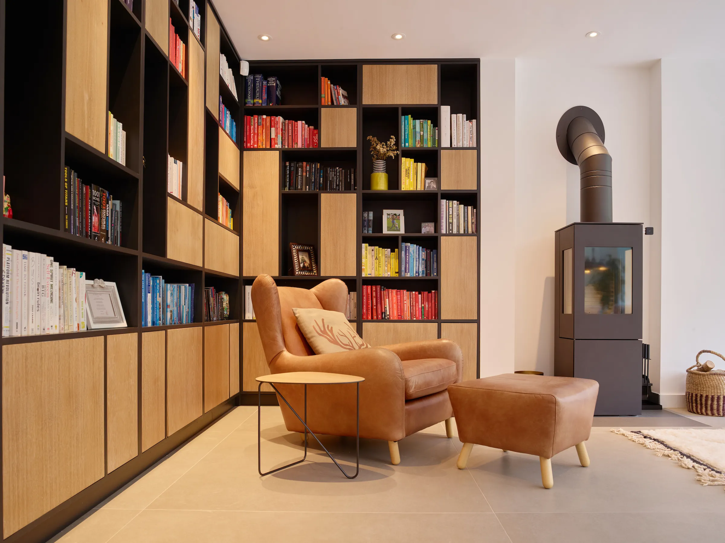 Library and log burner