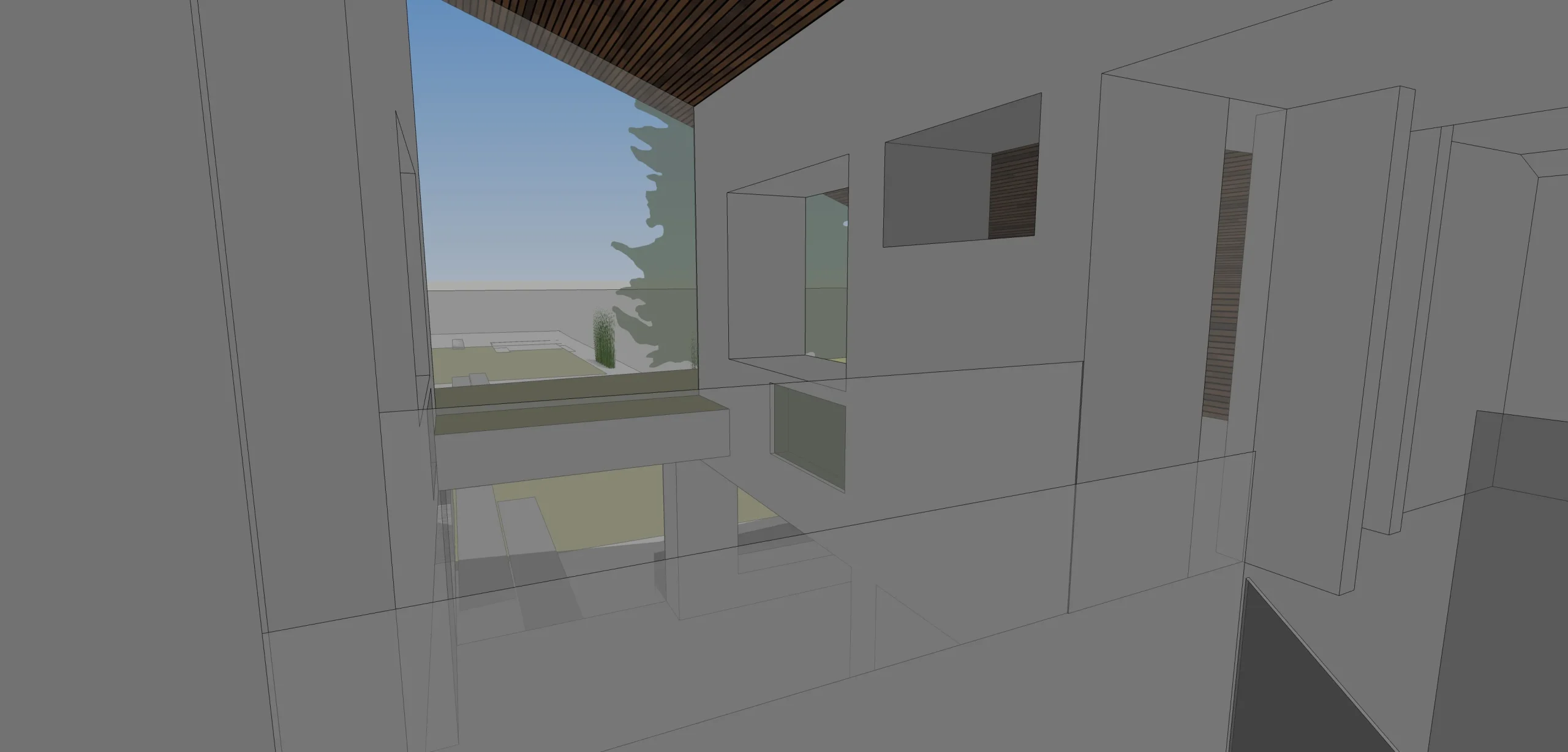 Sketch view of the atrium