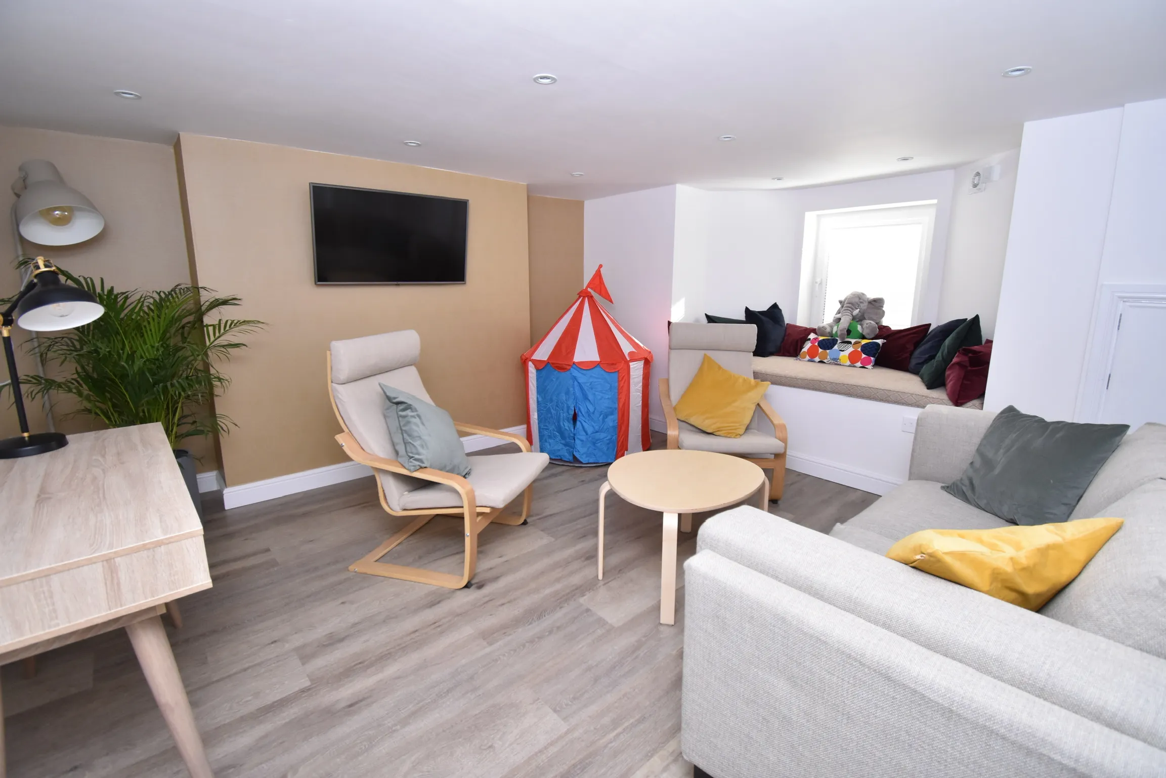 Converted basement therapy room