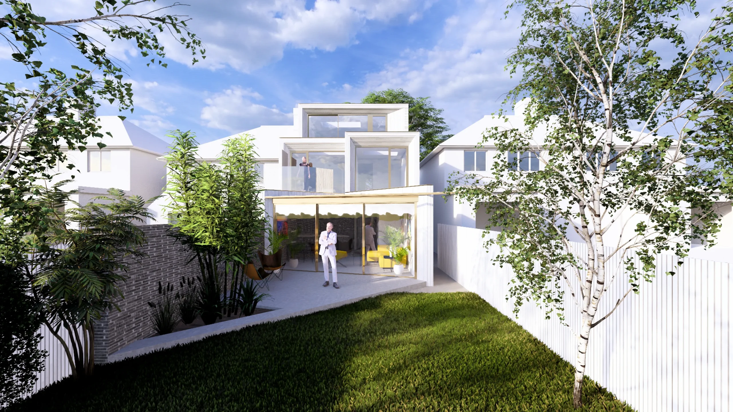 Visual showing the proposals as seen from the rear garden