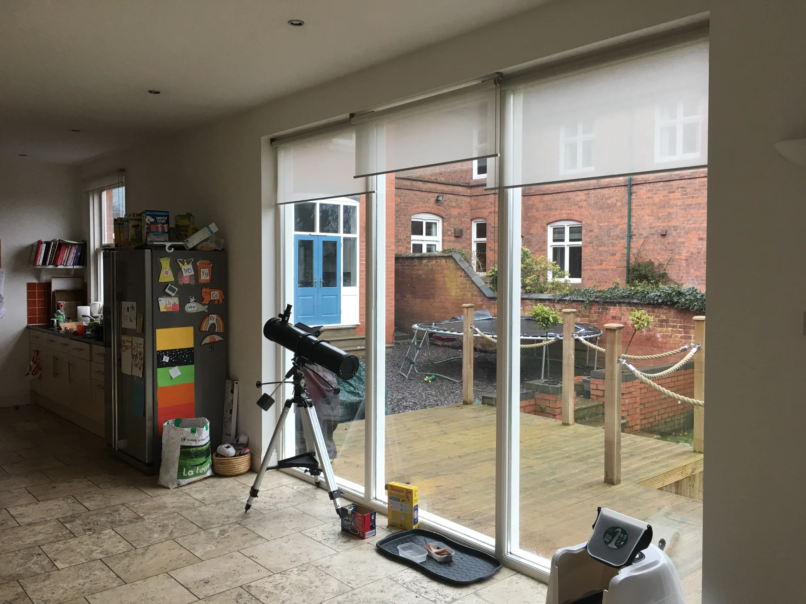 ‘Before’ photo showing the kitchen and dining area that is to be extended.